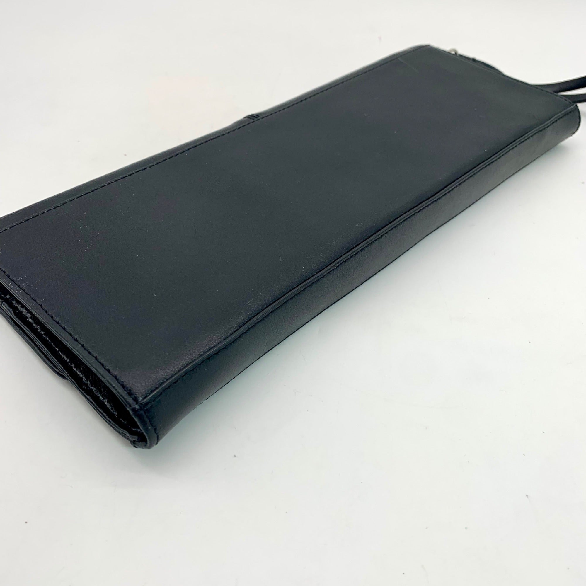 Alfani Black Leather Clutch Wristlet