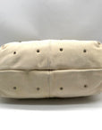 Sam Edelman Ivory Suede Faren Rhinestone Hobo Bag