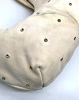Sam Edelman Ivory Suede Faren Rhinestone Hobo Bag