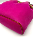 Michael Kors Fuchsia Canvas Marina Gathered Tote Bag