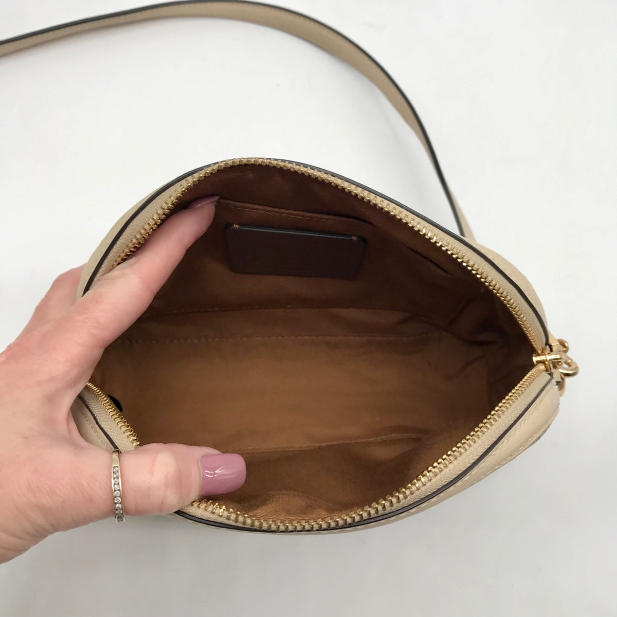 Coach Chalk Monogram Canvas Madi Crossbody Bag CF343