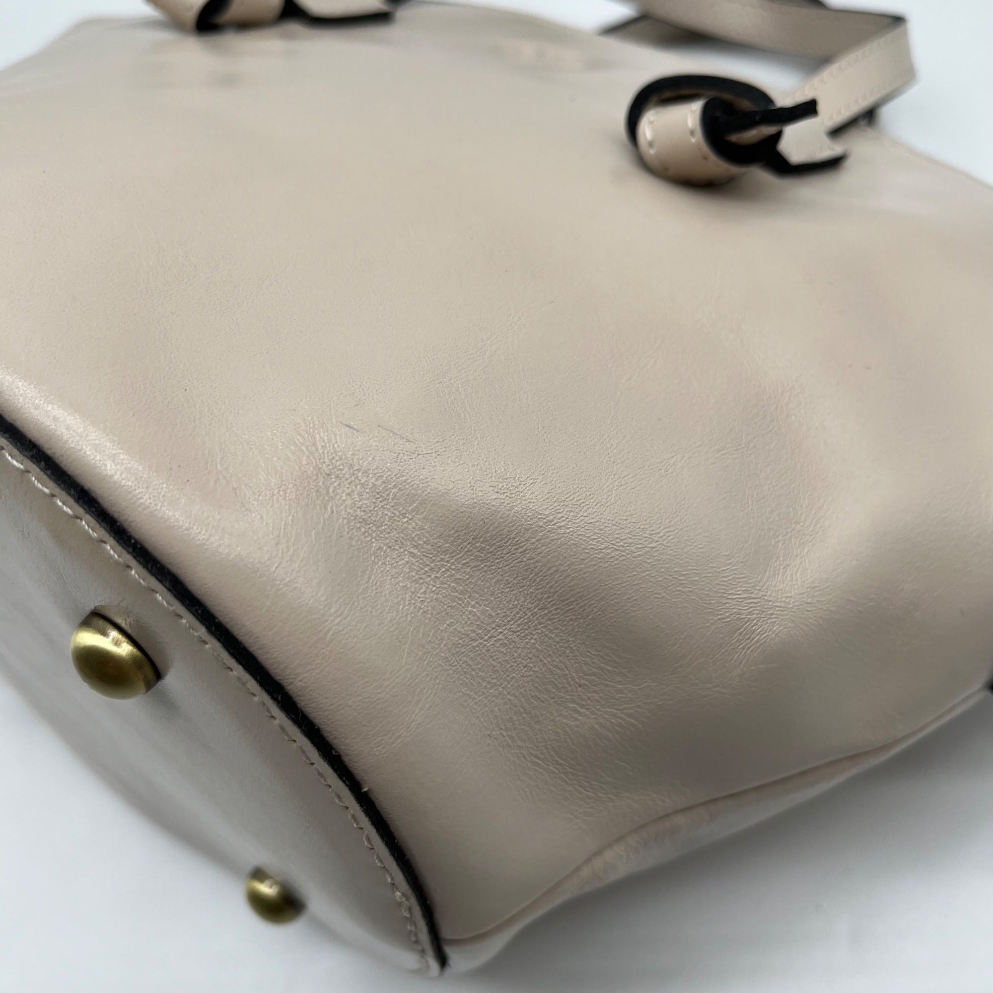 Patricia Nash Chalk White Leather Corallina Convertible Satchel