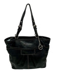 Black Coach Soho Pleated Leather Large Tote Bag F14673