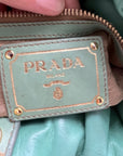 Prada Green Leather Shoulder Bag