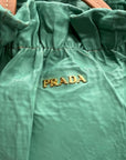 Prada Green Leather Shoulder Bag