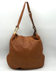 Badgley Mischka Acorn Brown Leather Hobo Bag