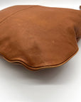 Badgley Mischka Acorn Brown Leather Hobo Bag