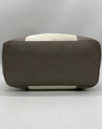 Michael Kors Gray And White Leather Colorblock Tote Bag