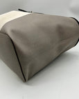 Michael Kors Gray And White Leather Colorblock Tote Bag