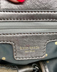 Kate Spade Silver and Beige Linen Hobo Bag