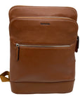 Bostanten Rich Cognac Pebbled Leather Backpack