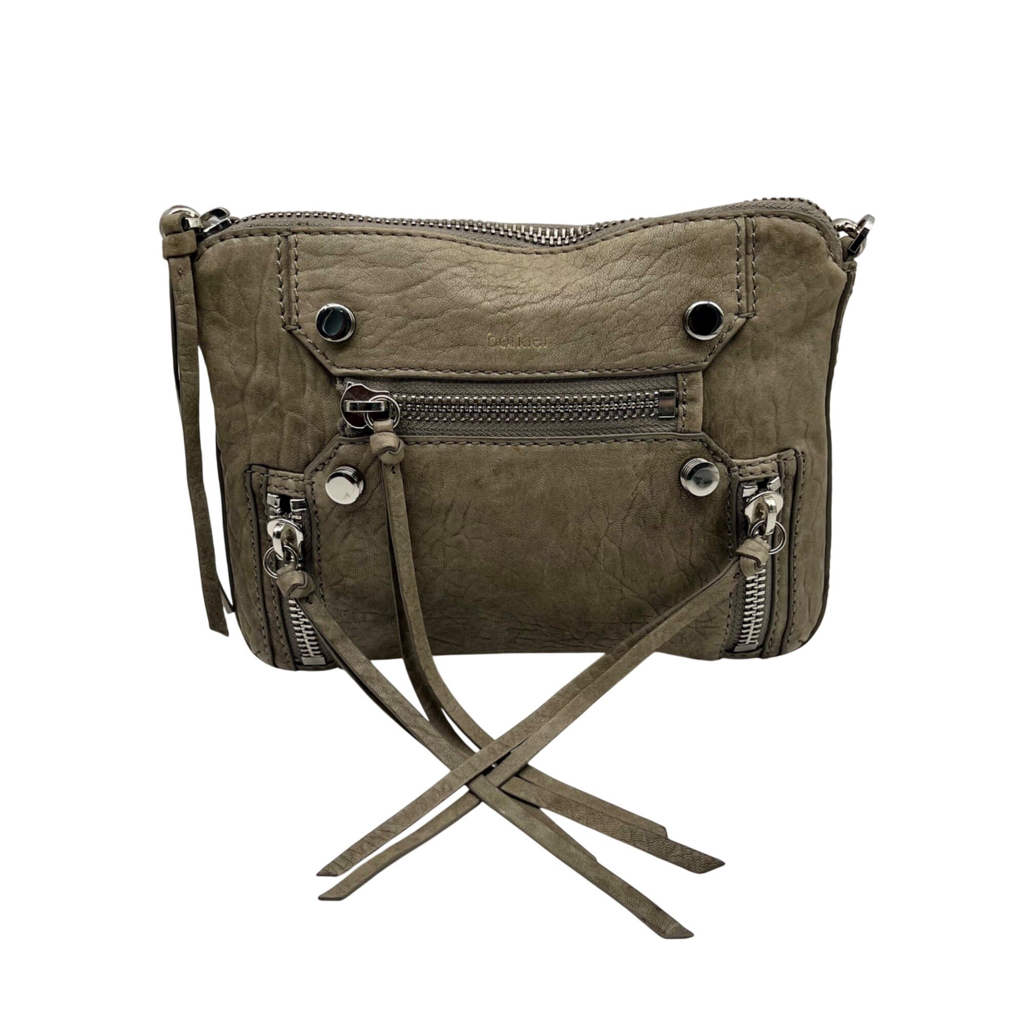 Botiker Grey Moto-Style Crossbody