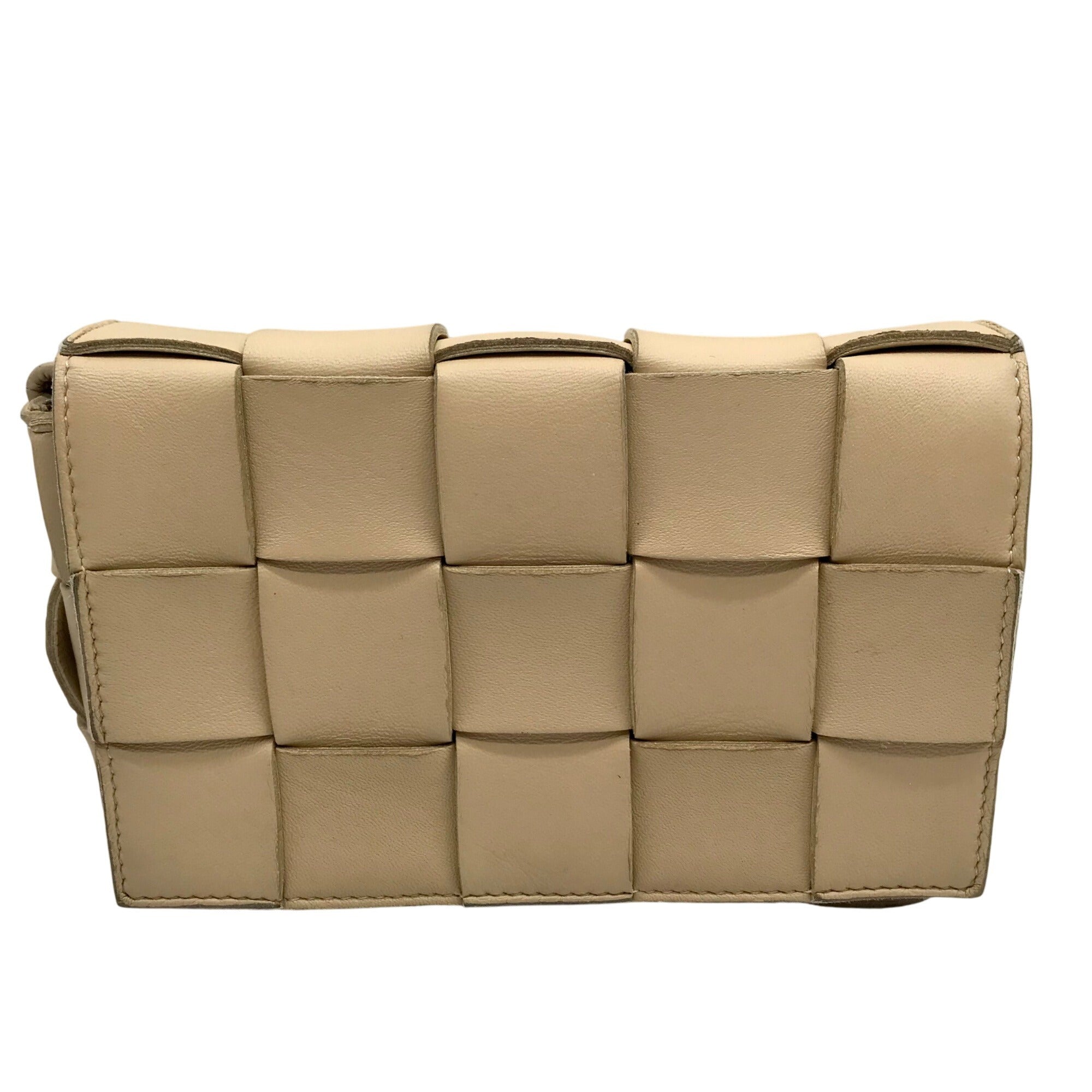 Bottega Veneta Neutral Leather Padded Cassette Crossbody Bag 