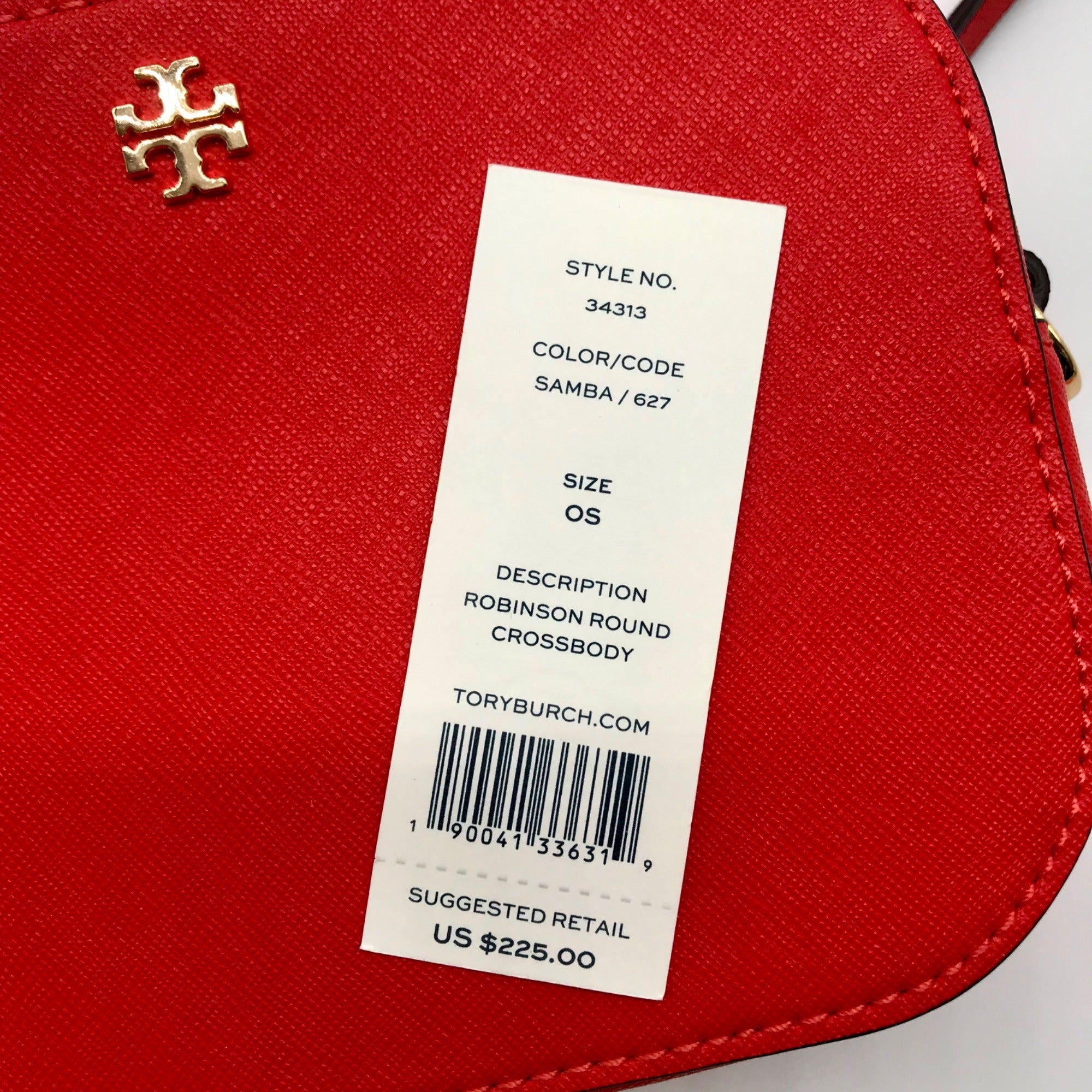 Tory Burch Orange Saffiano Leather Robinson Round Crossbody Bag