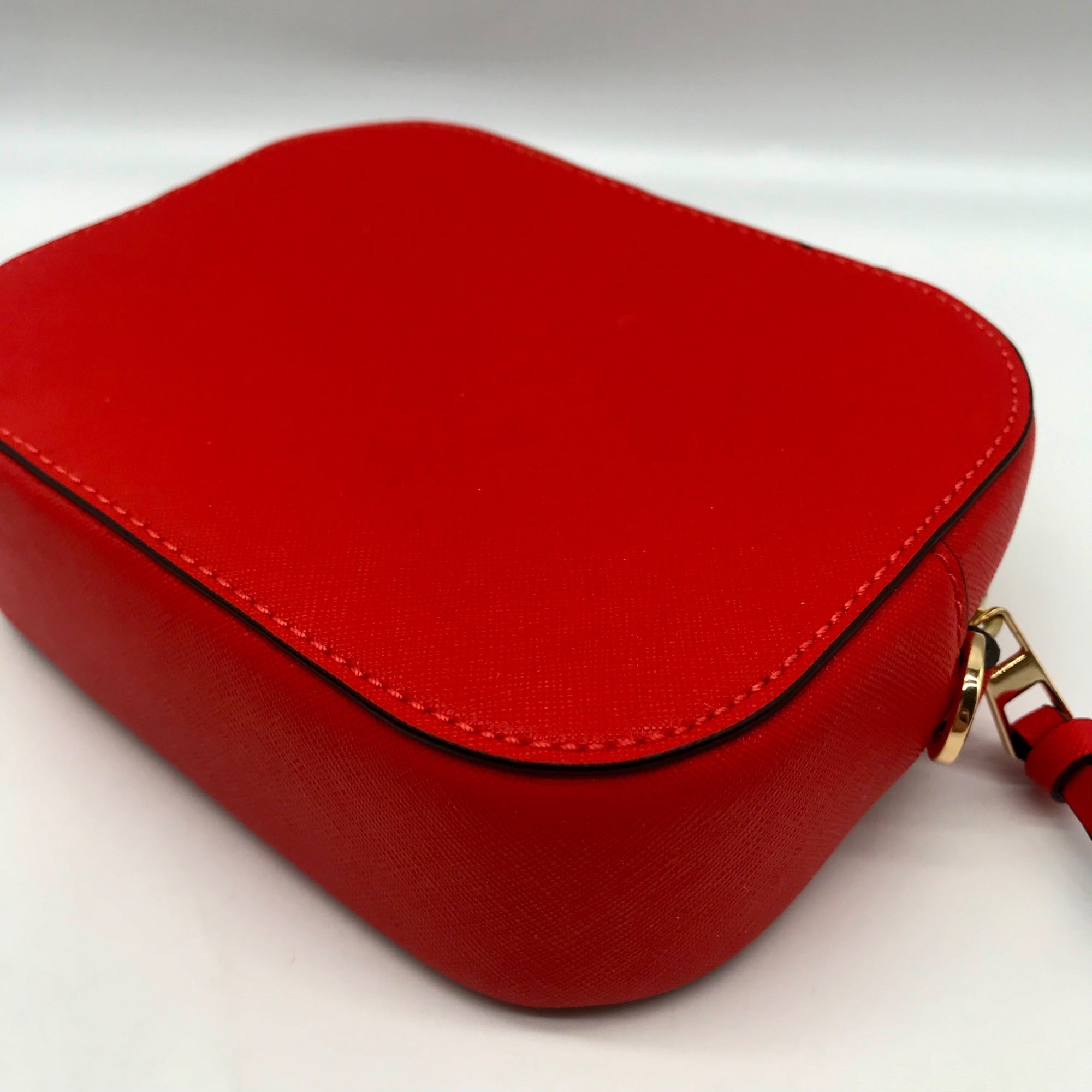 Tory Burch Orange Saffiano Leather Robinson Round Crossbody Bag