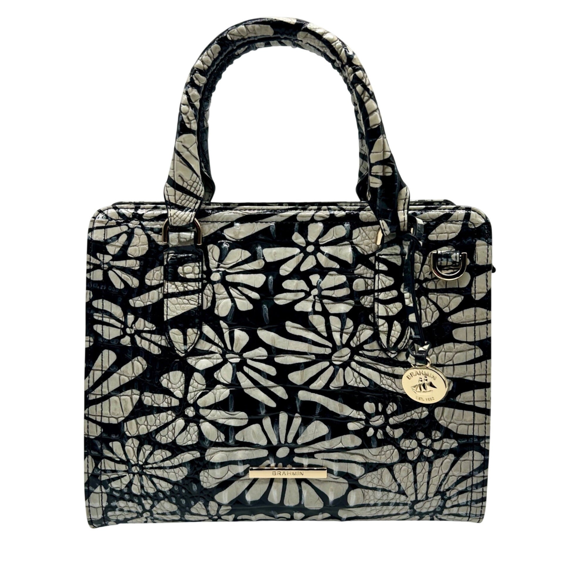 Brahmin Daisy Batik Leather Cami Satchel Bag