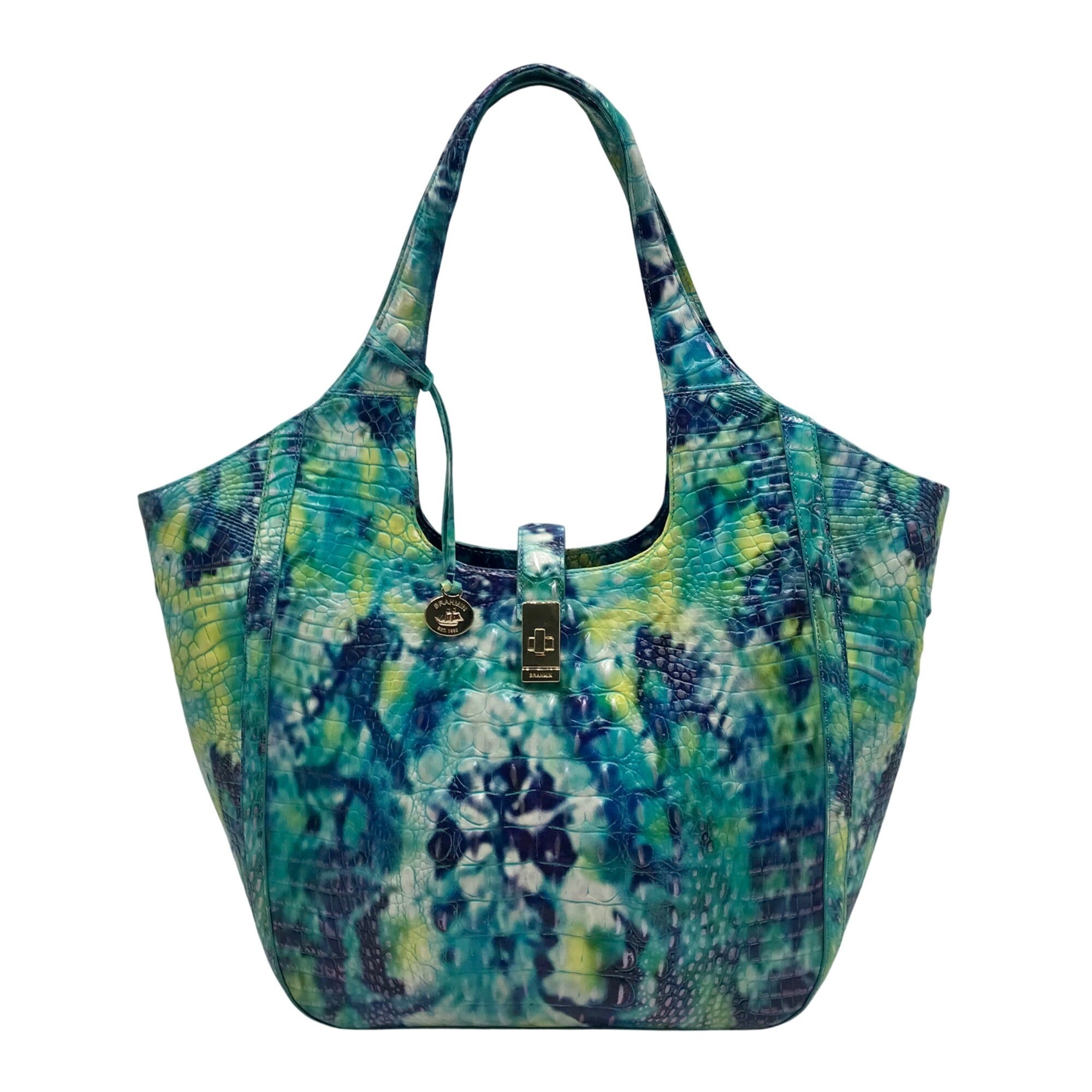 Brahmin Hydro Melbourne Croc Embossed Leather Carla Tote Bag 
