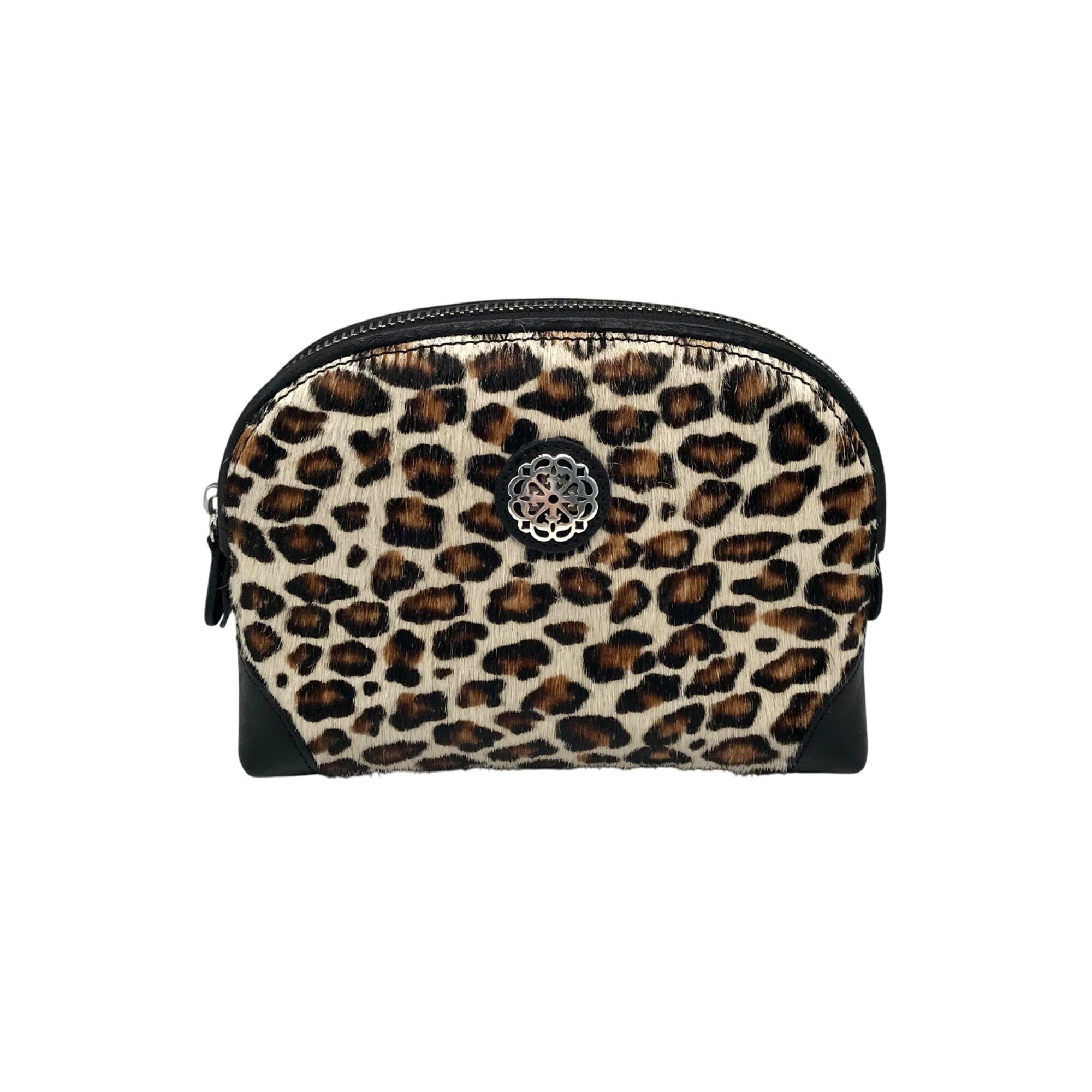 Brighton Brown Leopard Fur Convertible Crossbody 