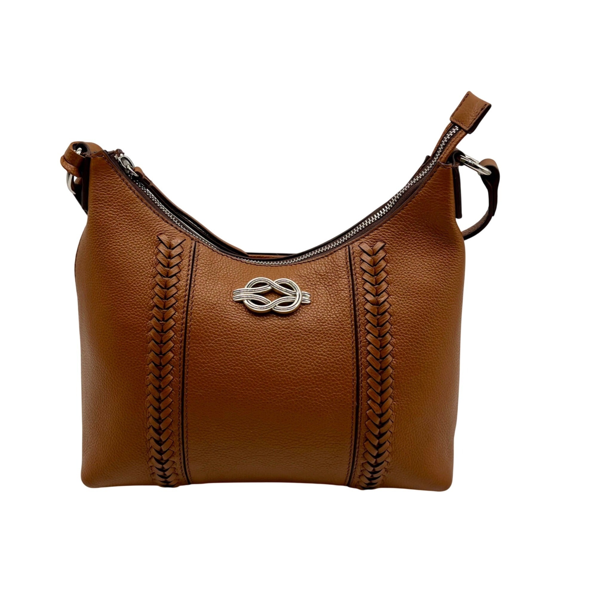 Brighton Brown Pebbled Leather Shoulder Bag