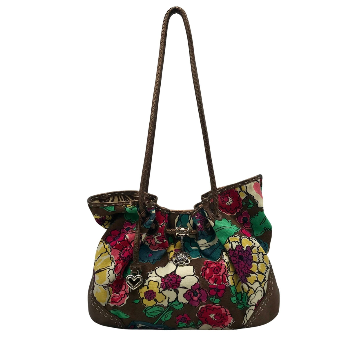 Brighton Floral Canvas Drawstring Hobo Bag