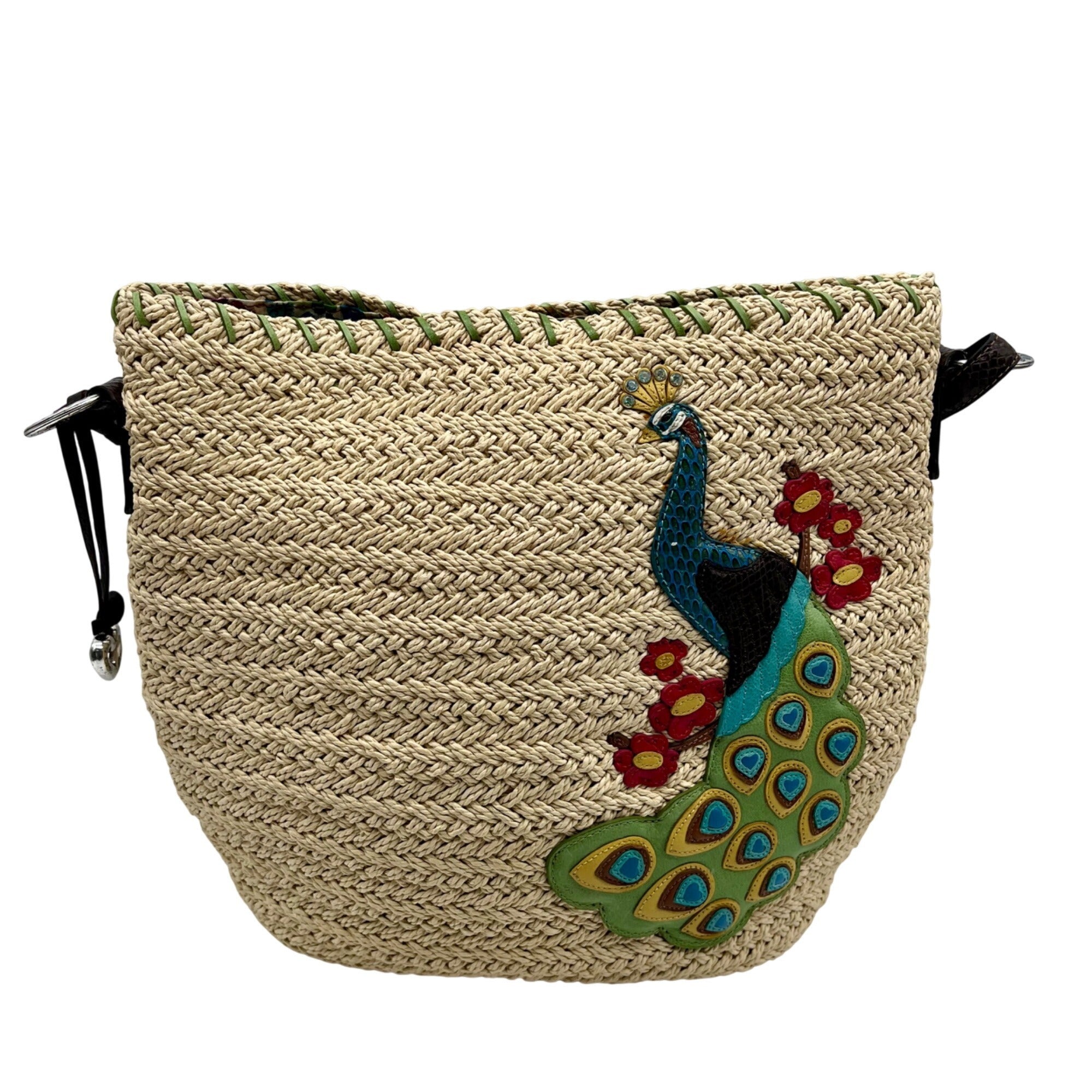 Brighton Straw &amp; Leather Shoulder Bag