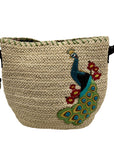 Brighton Straw & Leather Shoulder Bag