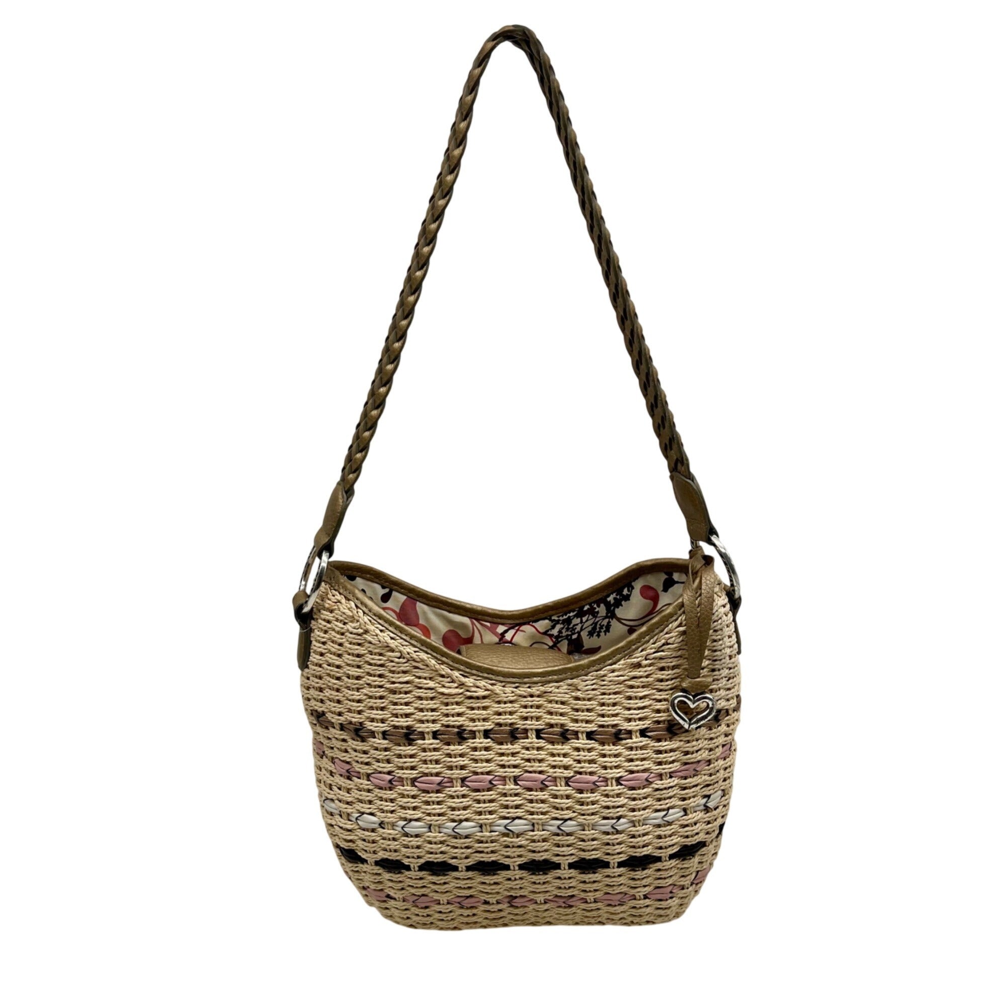 Brighton Tan Woven Straw Shoulder Bag