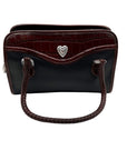 Brighton Vintage Dual-Toned Leather Mini Satchel