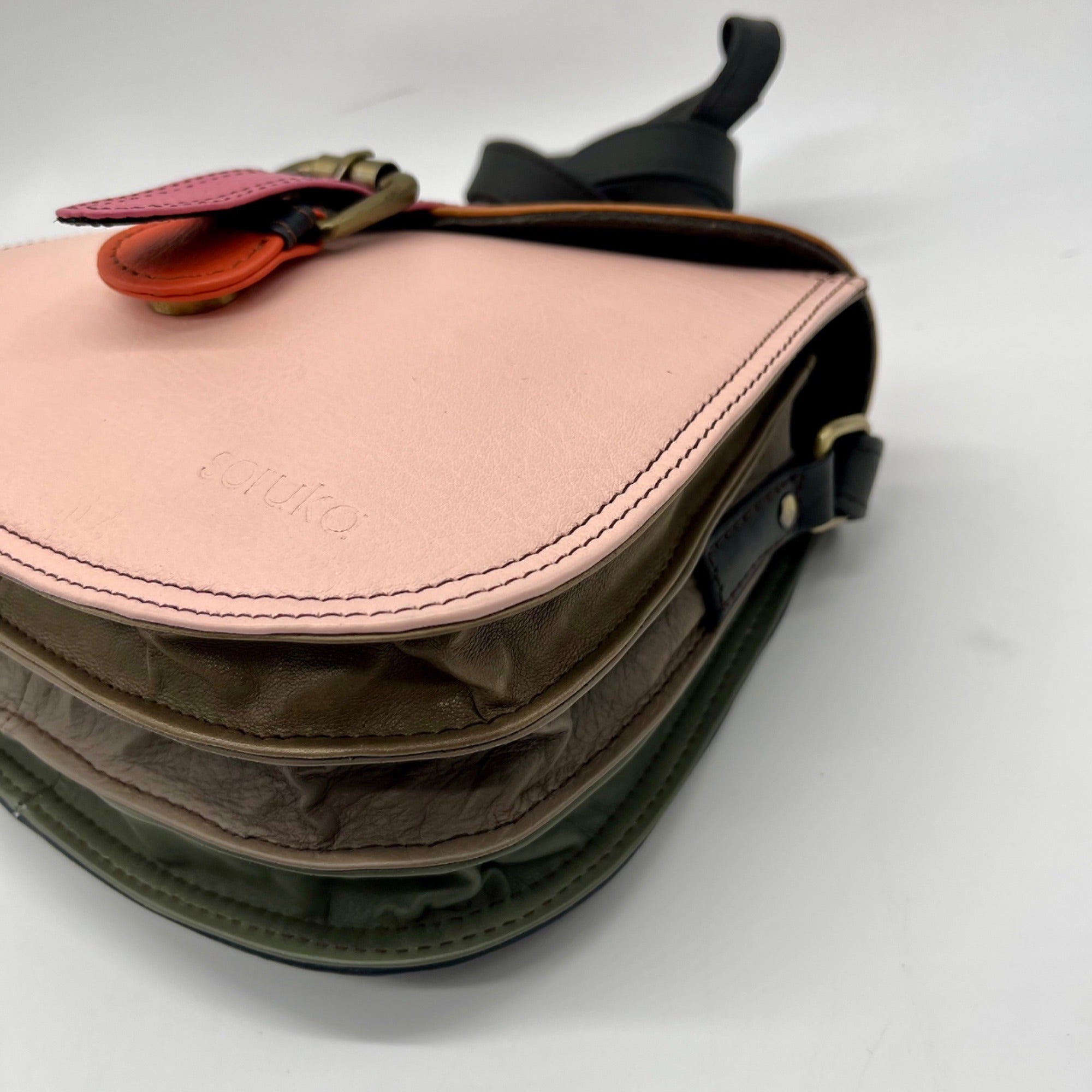 Soruka Multicolored Leather Crossbody Bag