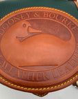 Dooney & Bourke Forest Green Pebbled Leather Canteen Crossbody Bag