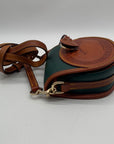 Dooney & Bourke Forest Green Pebbled Leather Canteen Crossbody Bag