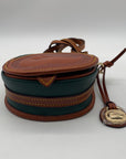 Dooney & Bourke Forest Green Pebbled Leather Canteen Crossbody Bag