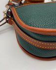 Dooney & Bourke Forest Green Pebbled Leather Canteen Crossbody Bag