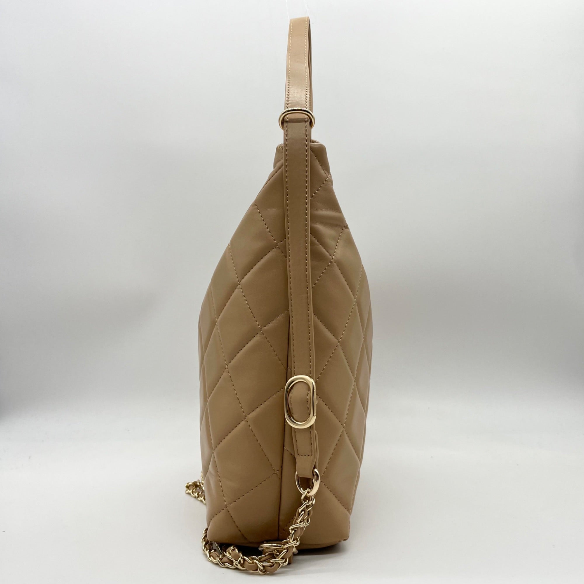 Like Dreams Camel Quilted Convertible Shoulder Bag With Wallet
