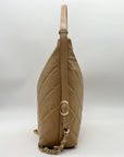 Like Dreams Camel Quilted Convertible Shoulder Bag With Wallet