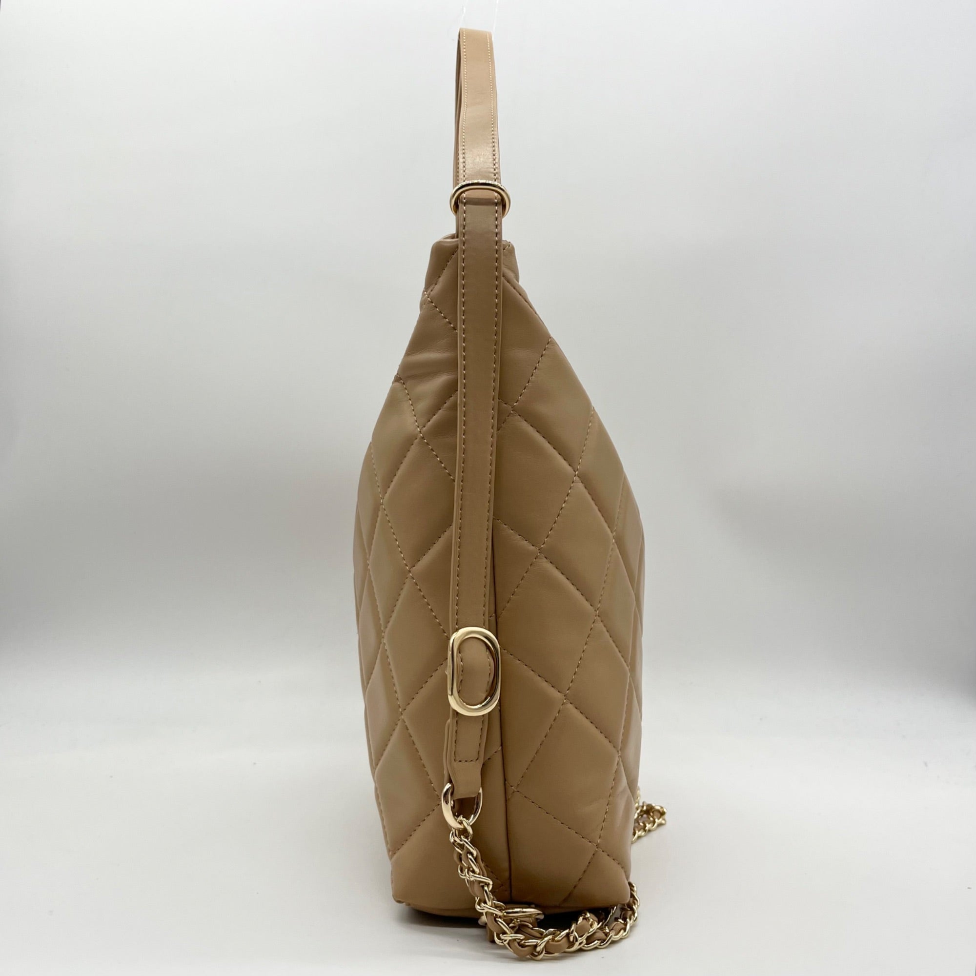Like Dreams Camel Quilted Convertible Shoulder Bag With Wallet