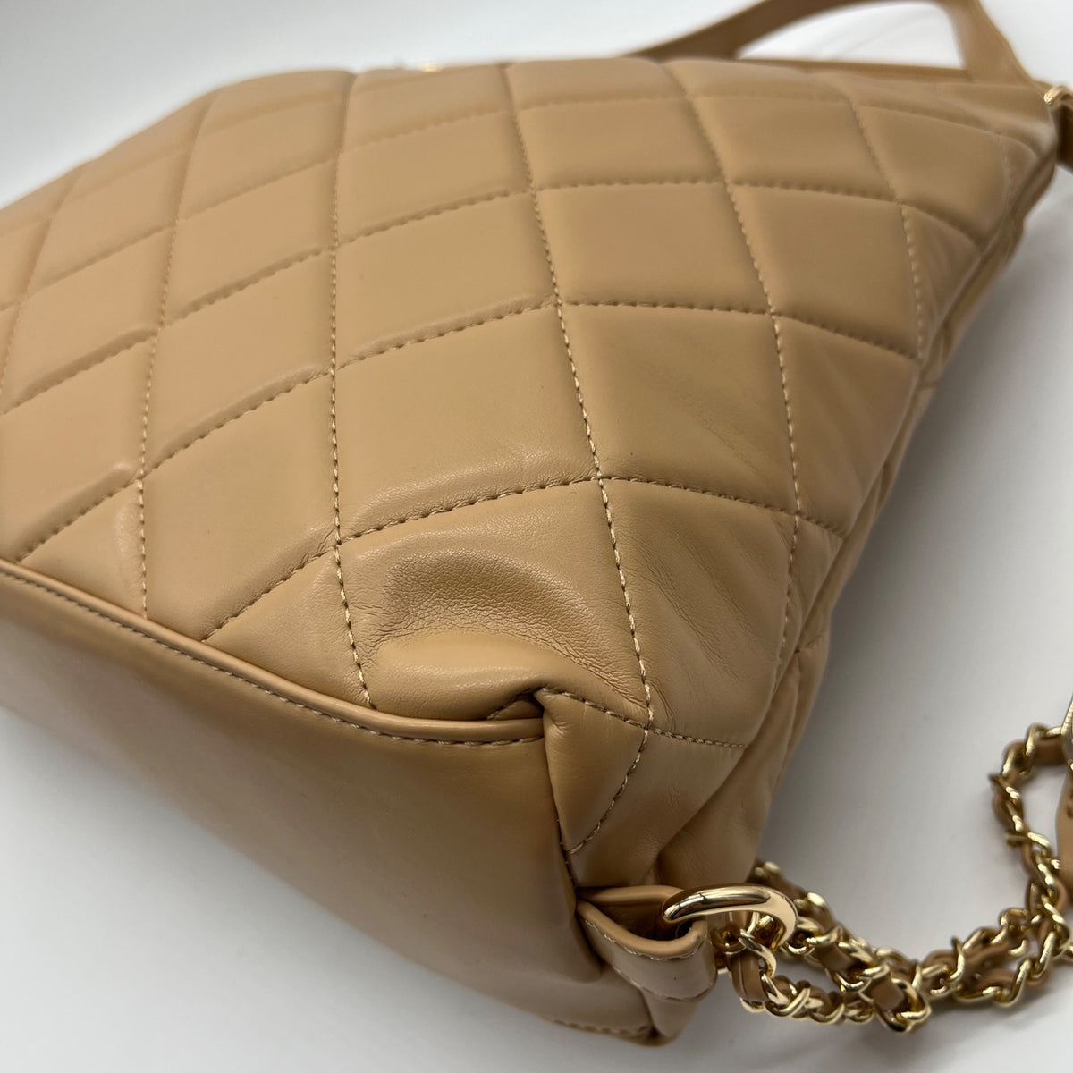 Like Dreams Camel Quilted Convertible Shoulder Bag With Wallet