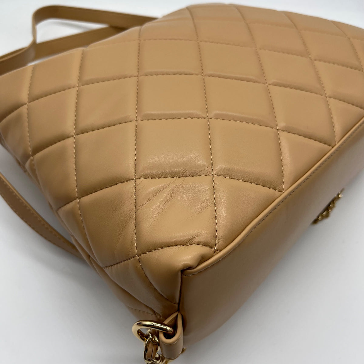 Like Dreams Camel Quilted Convertible Shoulder Bag With Wallet