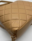 Like Dreams Camel Quilted Convertible Shoulder Bag With Wallet