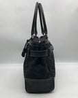 Vintage Coach Y2K Black Jacquard Canvas Hampton Satchel Bag