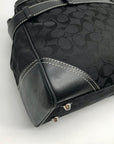 Vintage Coach Y2K Black Jacquard Canvas Hampton Satchel Bag