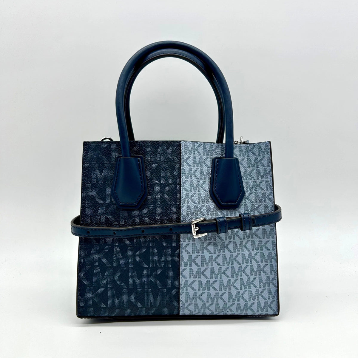 Michael Kors Blue Colorblock Coated Canvas Medium Crossbody