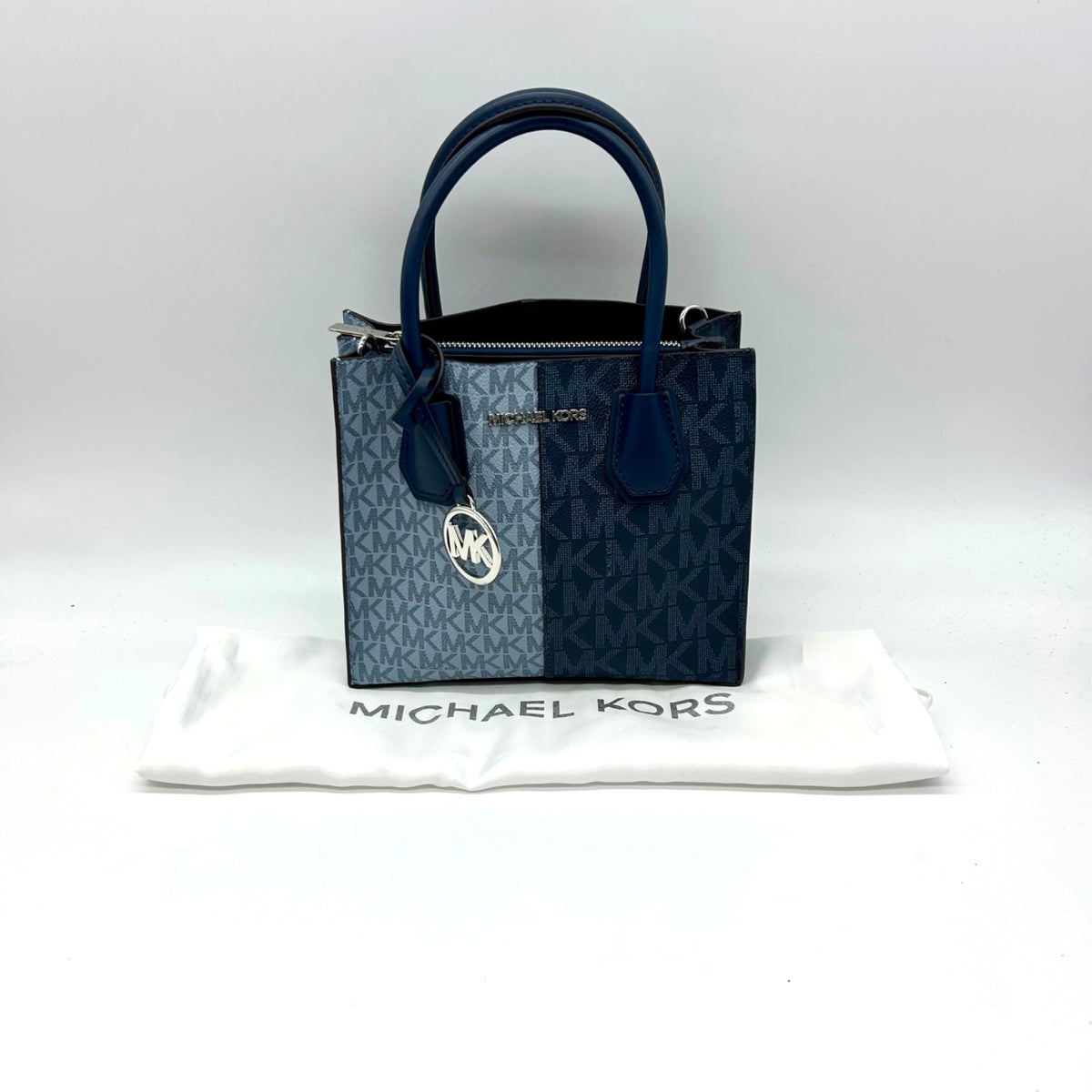 Michael Kors Blue Colorblock Coated Canvas Medium Crossbody