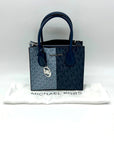 Michael Kors Blue Colorblock Coated Canvas Medium Crossbody