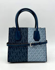 Michael Kors Blue Colorblock Coated Canvas Medium Crossbody