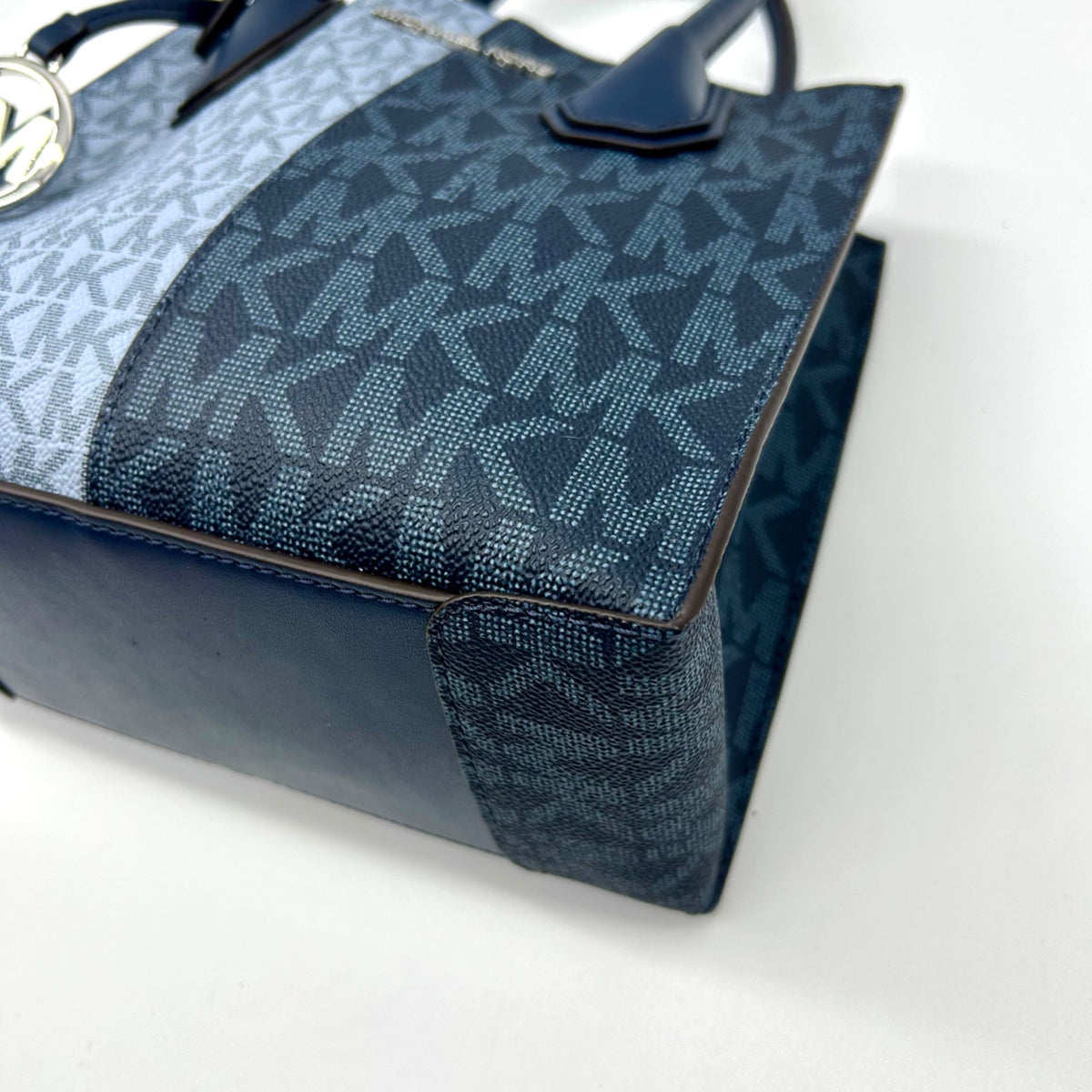Michael Kors Blue Colorblock Coated Canvas Medium Crossbody