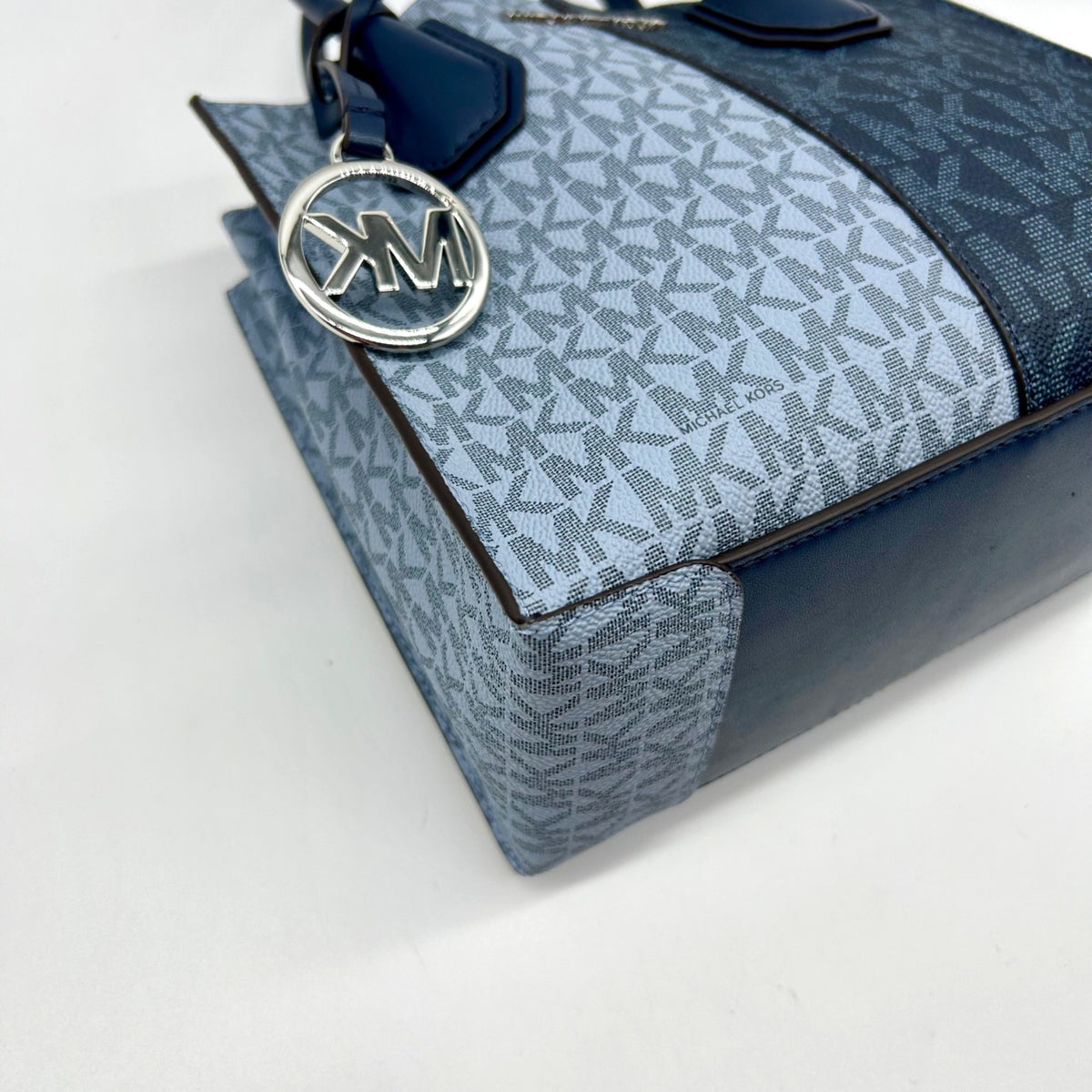 Michael Kors Blue Colorblock Coated Canvas Medium Crossbody