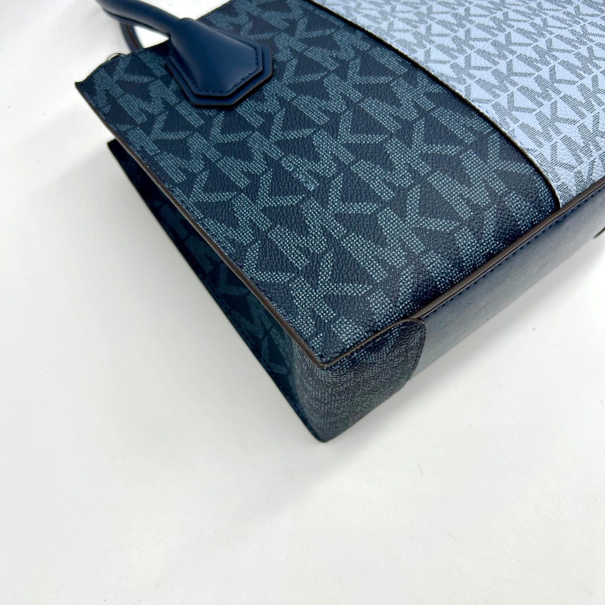 Michael Kors Blue Colorblock Coated Canvas Medium Crossbody