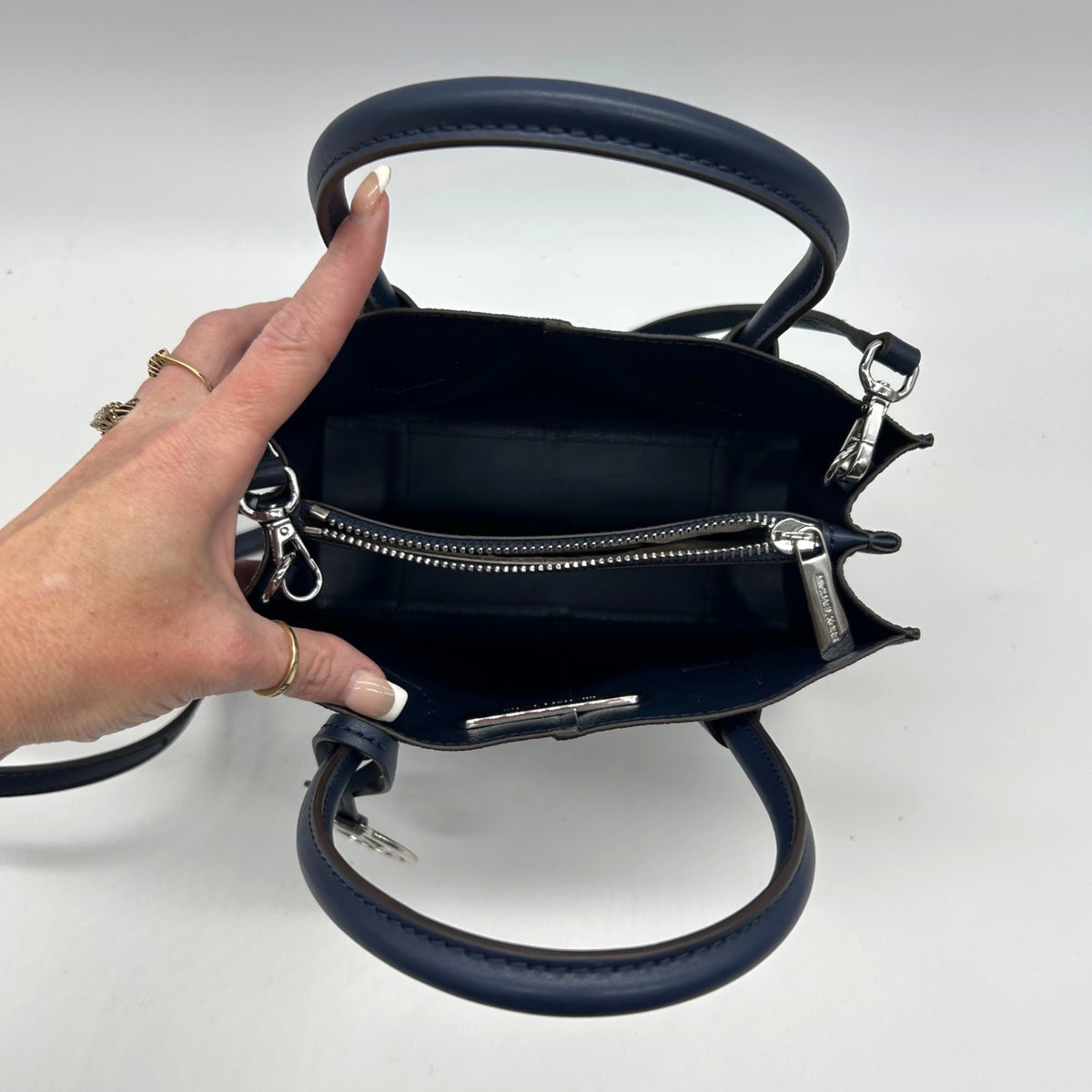 Michael Kors Blue Colorblock Coated Canvas Medium Crossbody