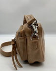 MMS Brands Brown Faux Leather Mini Cargo-Style Crossbody Bag